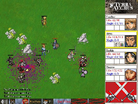 Turn-based combat in Terra Aegrus 2
